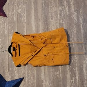 Mustard Yellow Zenana Hooded Utility Vest